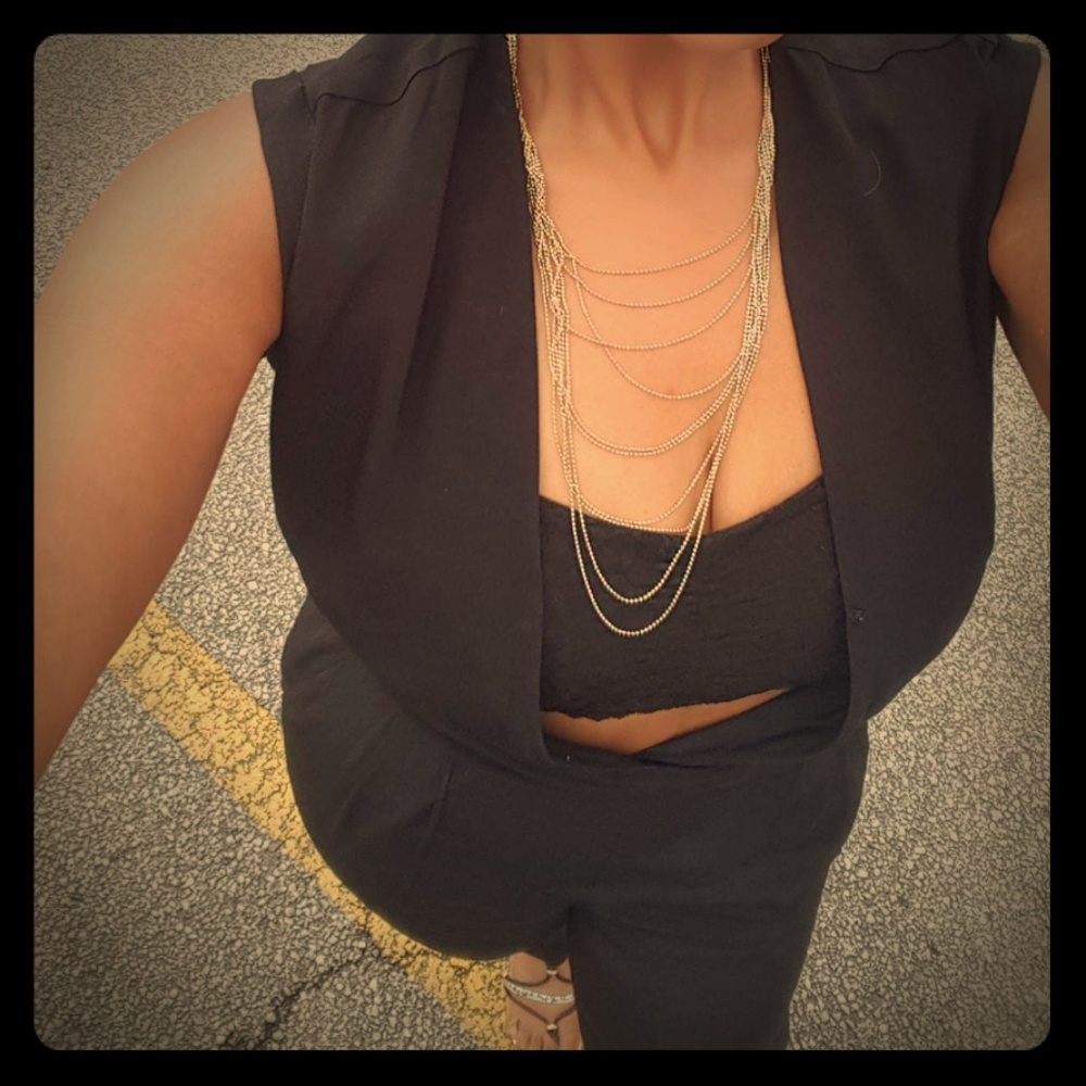 Black Pants Romper